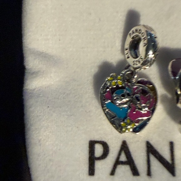 Pandora Silver and Blue Stitch Charms - Picture 2 of 7